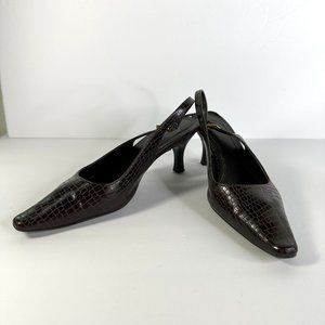 Womens Brown Donna Lawrence Pumps 8 1/2 M